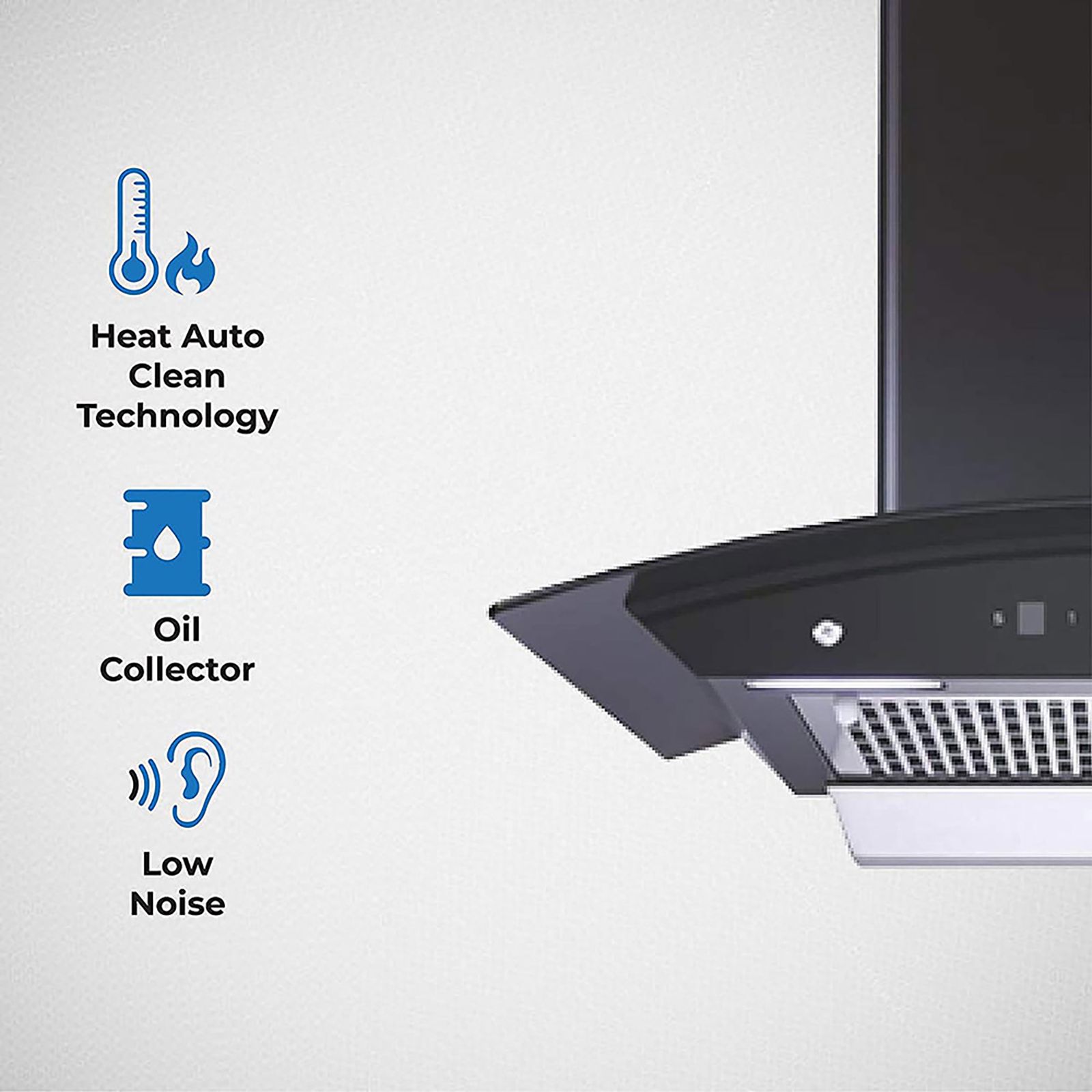 elica WDFL 606 HAC LTW MS NERO 60cm 1200m3/hr Ducted Auto Clean Wall Mounted Chimney with Motion Sensor Control (Black)_5