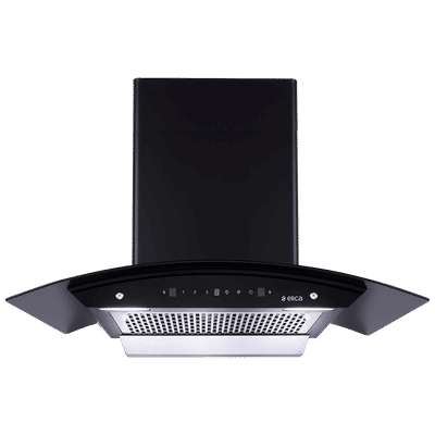 elica WDFL 906 HAC LTW MS NERO 90cm 1200m3/hr Ducted Auto Clean Wall Mounted Chimney with Motion Sensor Control (Black)