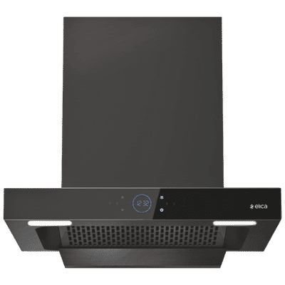 elica ISMART SPOT FL HAC 60 LTW NERO 60cm 2300m3/hr Ducted Auto Clean Wall Mounted Chimney with Motion Sensor Control (Black)