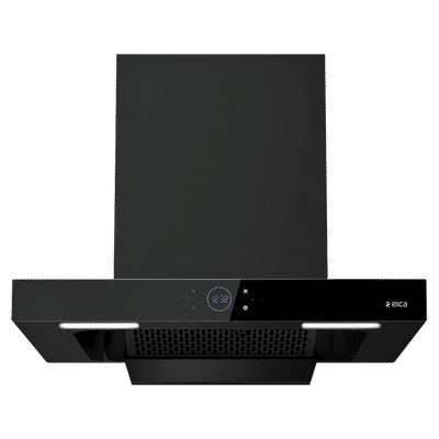 elica ISMART SPOT FL HAC 75 LTW NERO 75cm 2300m3/hr Ducted Wall Mounted Chimney with Brushless DC Motor (Black)