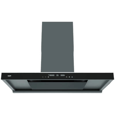 KAFF MISSONI 90 90cm 1280m3/hr Ducted Auto Clean Wall Mounted Chimney with Parametric Suction Technology (Black)