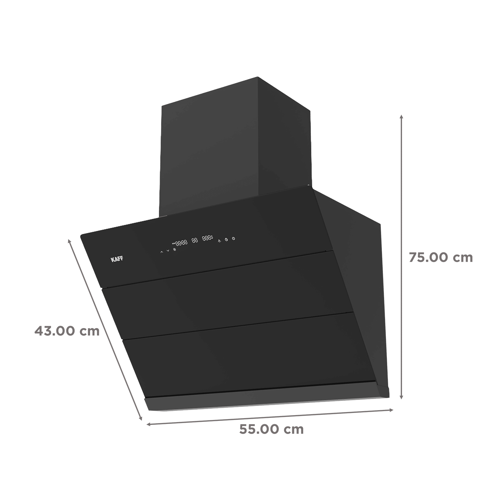 KAFF ALBURY75DC 75cm 1280m3/hr Ducted Auto Clean Wall Mounted Chimney with BLDC Motor (Black) KAFF ALBURY75DC 75cm 1280m3/hr Ducted Auto Clean Wall Mounted Chimney with BLDC Motor (Black)_2
