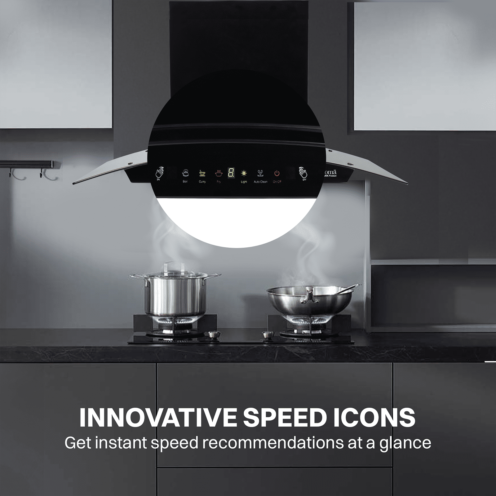 Croma AG1110 90cm 1800m3/hr Ducted Auto Clean Wall Mounted Chimney with Motion Sensor Control (Black)_12