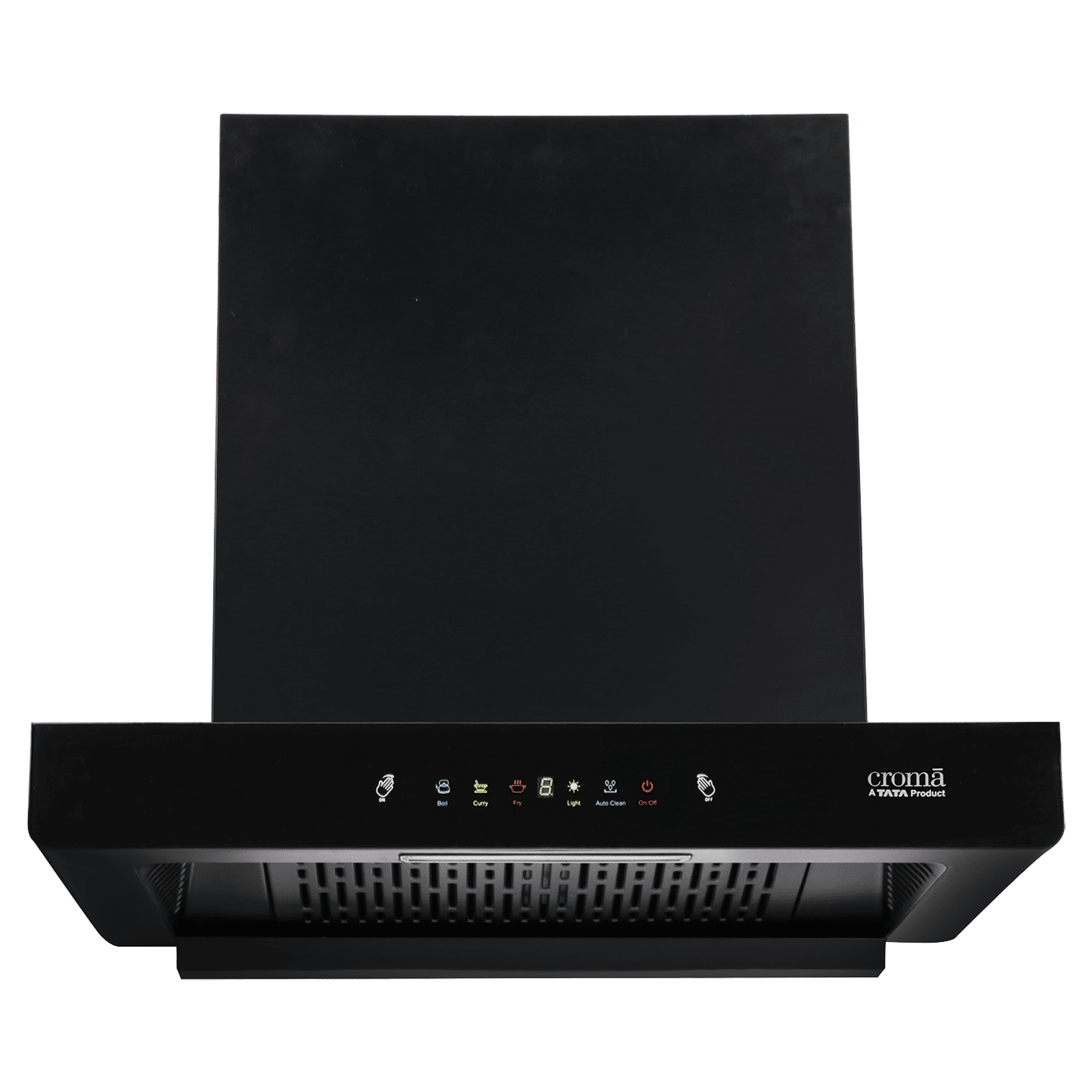 Croma AG1111 60cm 1300m3/hr Ducted Auto Clean Wall Mounted Chimney with Motion Sensor Control (Black) Croma AG1111 60cm 1300m3/hr Ducted Auto Clean Wall Mounted Chimney with Motion Sensor Control (Black)_1