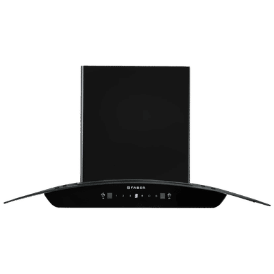 FABER SUNNY IN HC SC FL LG 75 75cm 1200m3/hr Ducted Auto Clean Wall Mounted Chimney with Touch & Gesture Control (Black)