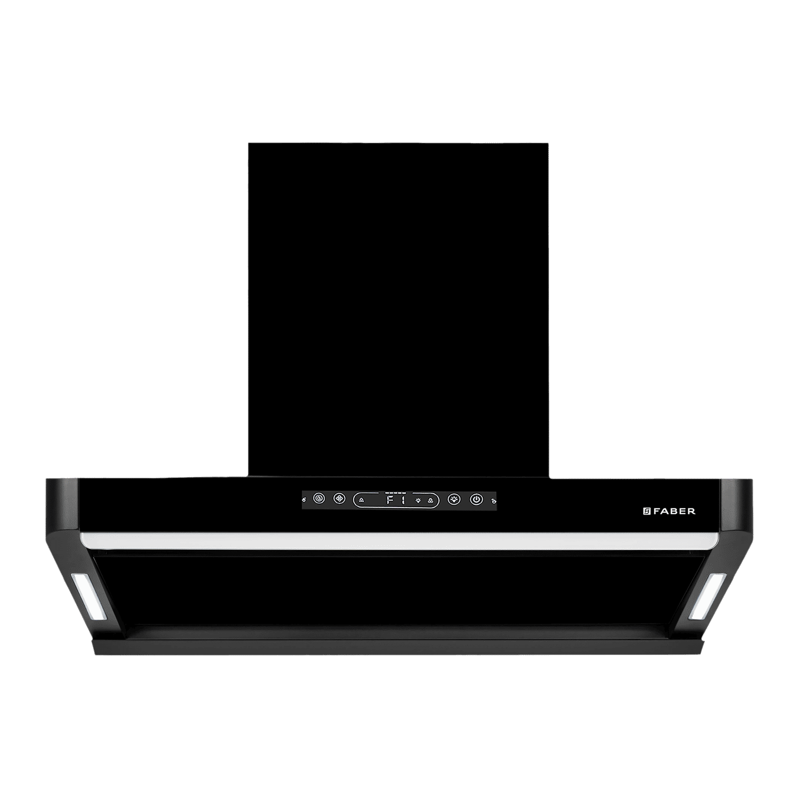 FABER PINNACLE FL HC BK 90 90cm 1500m3/hr Ducted Auto Clean Wall Mounted Chimney with Touch and Gesture Control (Black) FABER PINNACLE FL HC BK 90 90cm 1500m3/hr Ducted Auto Clean Wall Mounted Chimney with Touch and Gesture Control (Black)_1