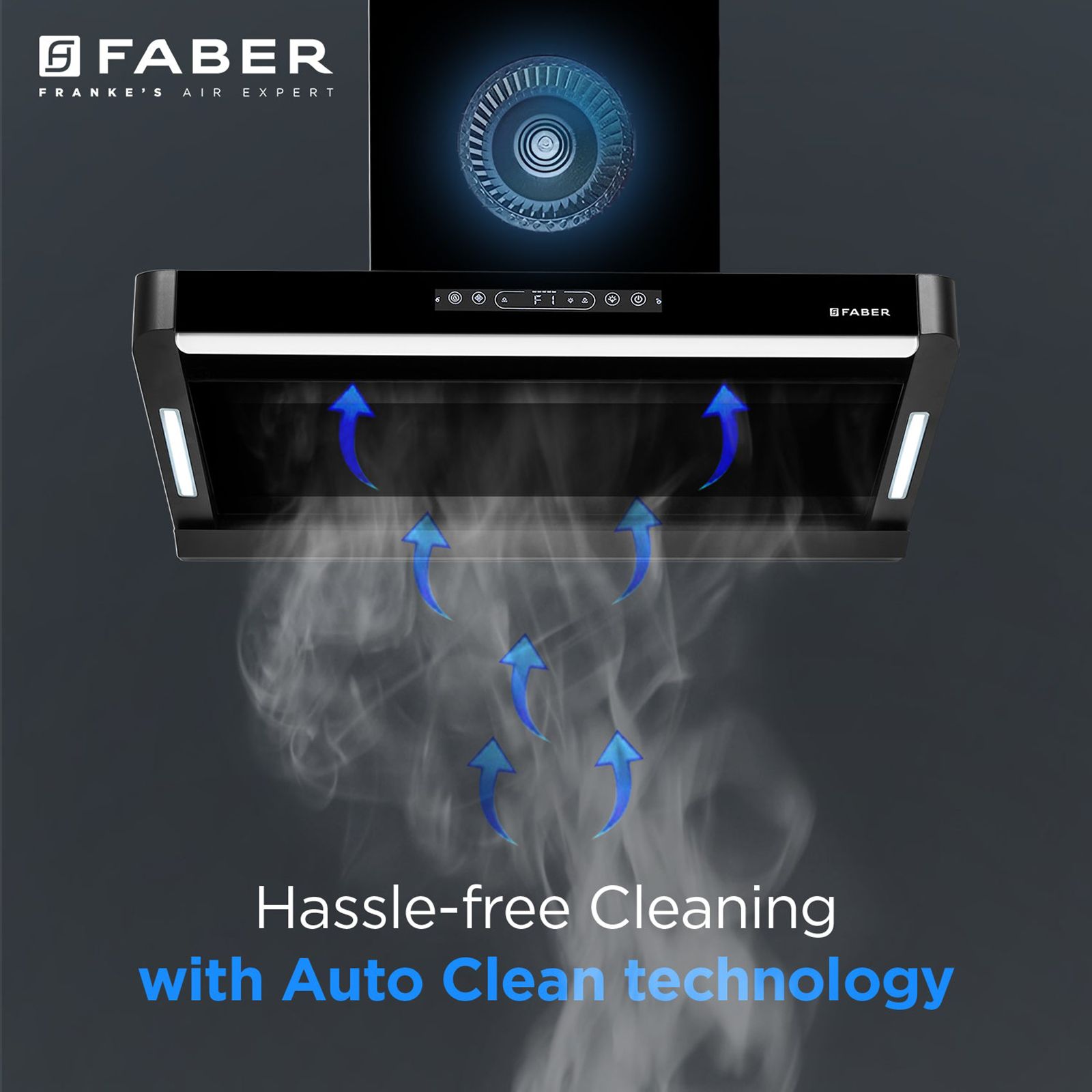 FABER PINNACLE FL HC BK 90 90cm 1500m3/hr Ducted Auto Clean Wall Mounted Chimney with Touch and Gesture Control (Black) FABER PINNACLE FL HC BK 90 90cm 1500m3/hr Ducted Auto Clean Wall Mounted Chimney with Touch and Gesture Control (Black)_14
