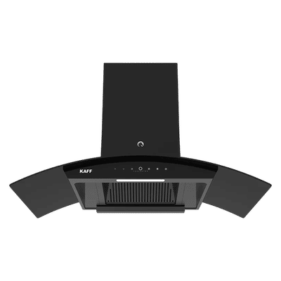 KAFF VASCO DC 90cm 1480m3/hr Ducted Auto Clean Wall Mounted Chimney with Gesture Control (Black)
