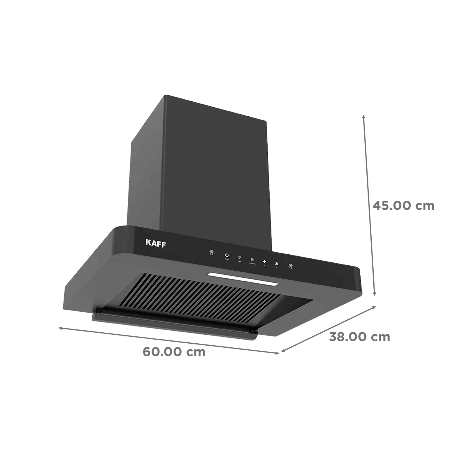 KAFF R-PRO 60cm 1180m3/hr Ducted Auto Clean Wall Mounted Chimney with Gesture Control (Black) KAFF R-PRO 60cm 1180m3/hr Ducted Auto Clean Wall Mounted Chimney with Gesture Control (Black)_2