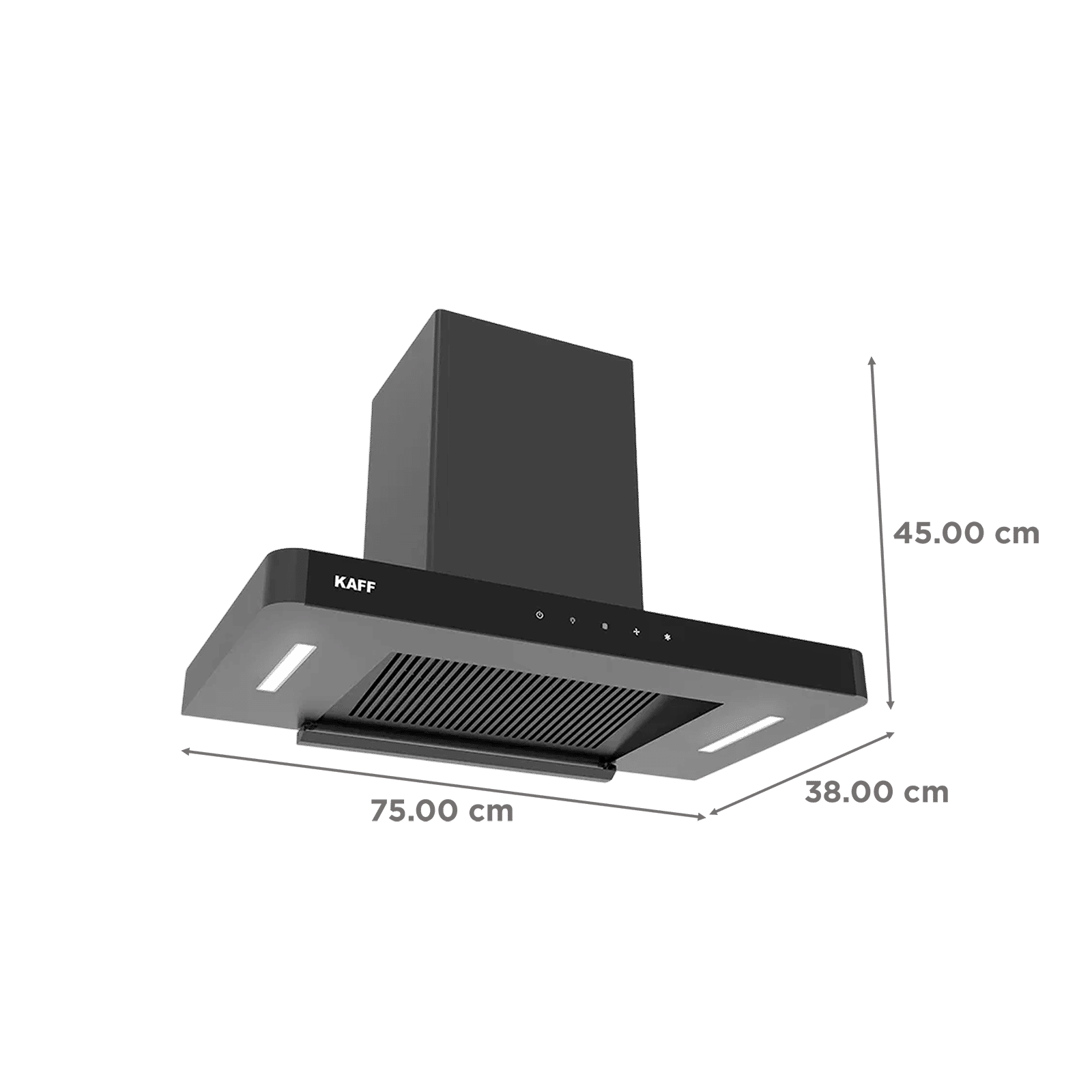 KAFF R-PRO 75cm 1180m3/hr Ducted Auto Clean Wall Mounted Chimney with Gesture Control (Black)_2