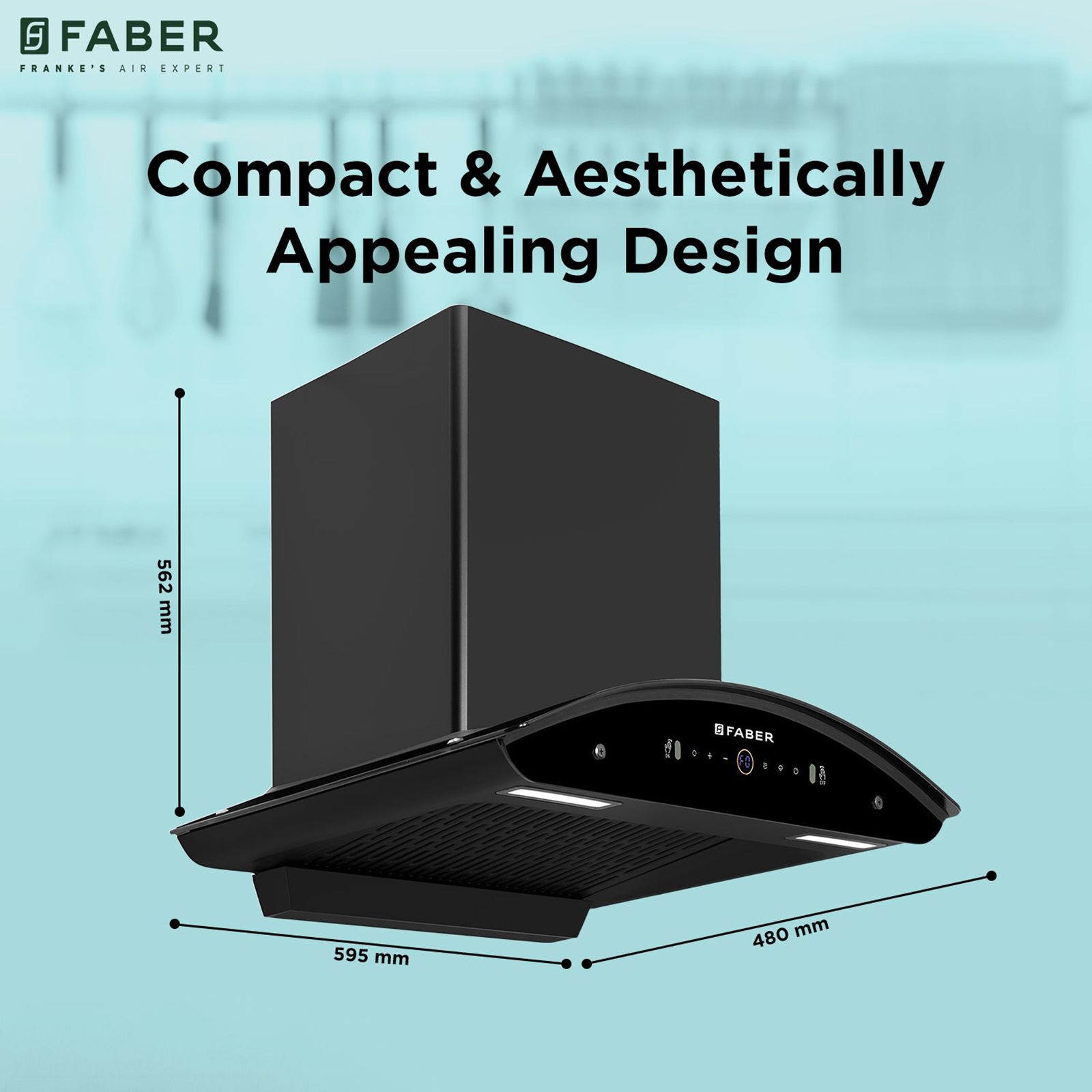FABER ENIGMA BLDC HC SC BK 60 60cm 1500m3/hr Ducted Auto Clean Wall Mounted Chimney with Gesture and Remote Control (Black) FABER ENIGMA BLDC HC SC BK 60 60cm 1500m3/hr Ducted Auto Clean Wall Mounted Chimney with Gesture and Remote Control (Black)_12