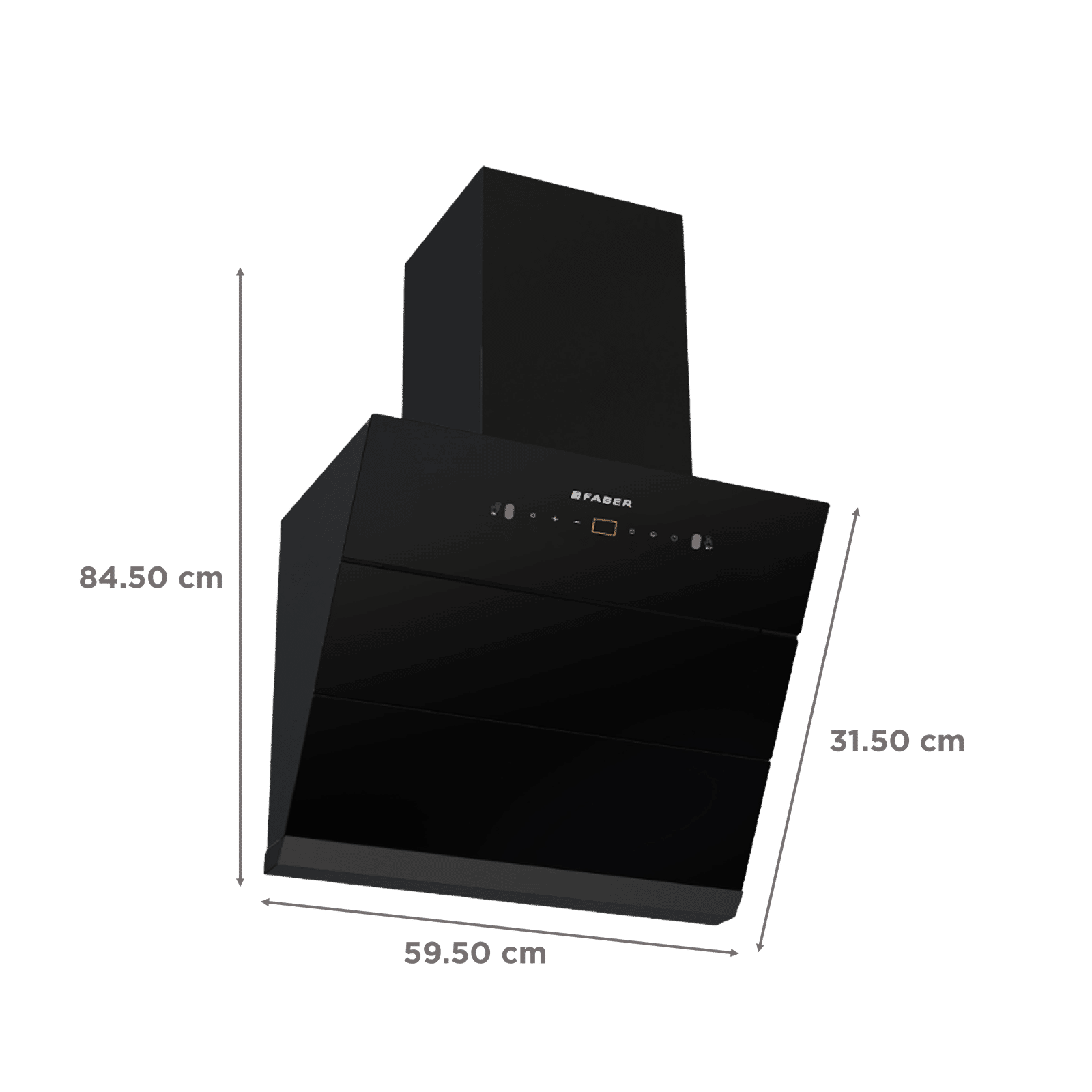 FABER AETHER BLDC HC SC BK 60 60cm 1500m3/hr Ducted Auto Clean Wall Mounted Chimney with Gesture and Remote Control (Black) FABER AETHER BLDC HC SC BK 60 60cm 1500m3/hr Ducted Auto Clean Wall Mounted Chimney with Gesture and Remote Control (Black)_2