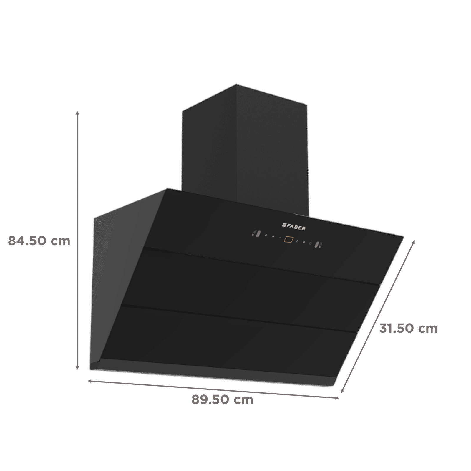 FABER AETHER BLDC HC SC BK 90 90cm 1500m3/hr Ducted Auto Clean Wall Mounted Chimney with Gesture and Remote Control (Black)_2
