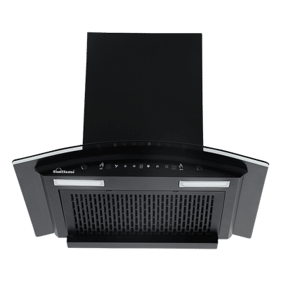 Sunflame Genial 60cm 1250m3/hr Ducted Auto Clean Wall Mounted Chimney with Motion Sensor Control (Black)