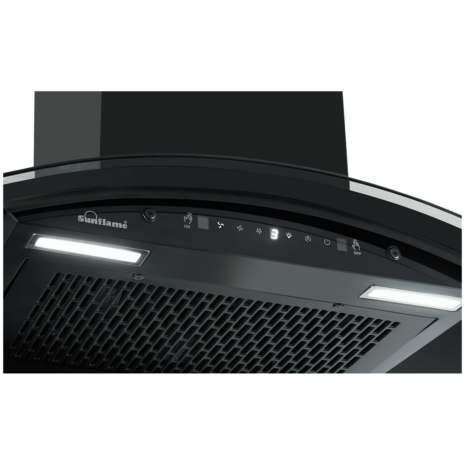 Sunflame Genial 75cm 1300m3/hr Ducted Auto Clean Wall Mounted Chimney with Motion Sensor Control (Black) Sunflame Genial 75cm 1300m3/hr Ducted Auto Clean Wall Mounted Chimney with Motion Sensor Control (Black)_6