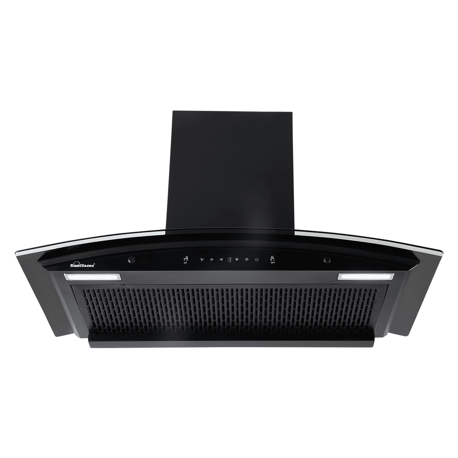 Sunflame Genial 90cm 1350m3/hr Ducted Auto Clean Wall Mounted Chimney with Motion Sensor Control (Black)_1