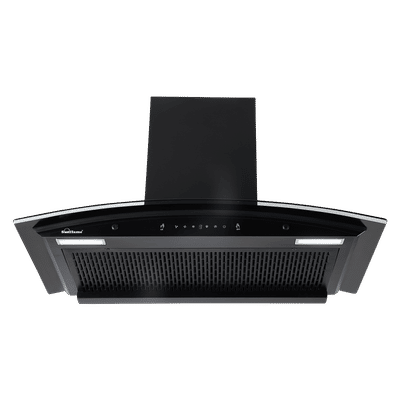 Sunflame Genial 90cm 1350m3/hr Ducted Auto Clean Wall Mounted Chimney with Motion Sensor Control (Black)
