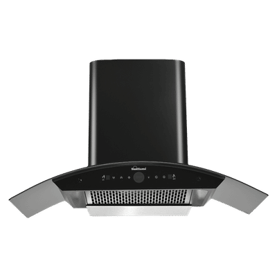 Sunflame Sereno 90cm 1400m3/hr Ducted Auto Clean Wall Mounted Chimney with Motion Sensor (Black)