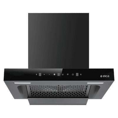 elica SPT FL 600 BLDC HAC LTW MS NERO 60cm 1500m3/hr Ducted Auto Clean Wall Mounted Chimney with Motion Sensor Control (Black)