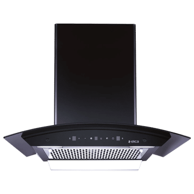 elica WDFL 600 BLDC HAC LTW MS NERO 60cm 1500m3/hr Ducted Auto Clean Wall Mounted Chimney with Motion Sensor Control (Black)