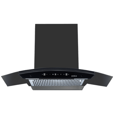 elica WDFL 900 BLDC HAC LTW MS NERO 90cm 1500m3/hr Ducted Auto Clean Wall Mounted Chimney with Motion Sensor Control (Black)