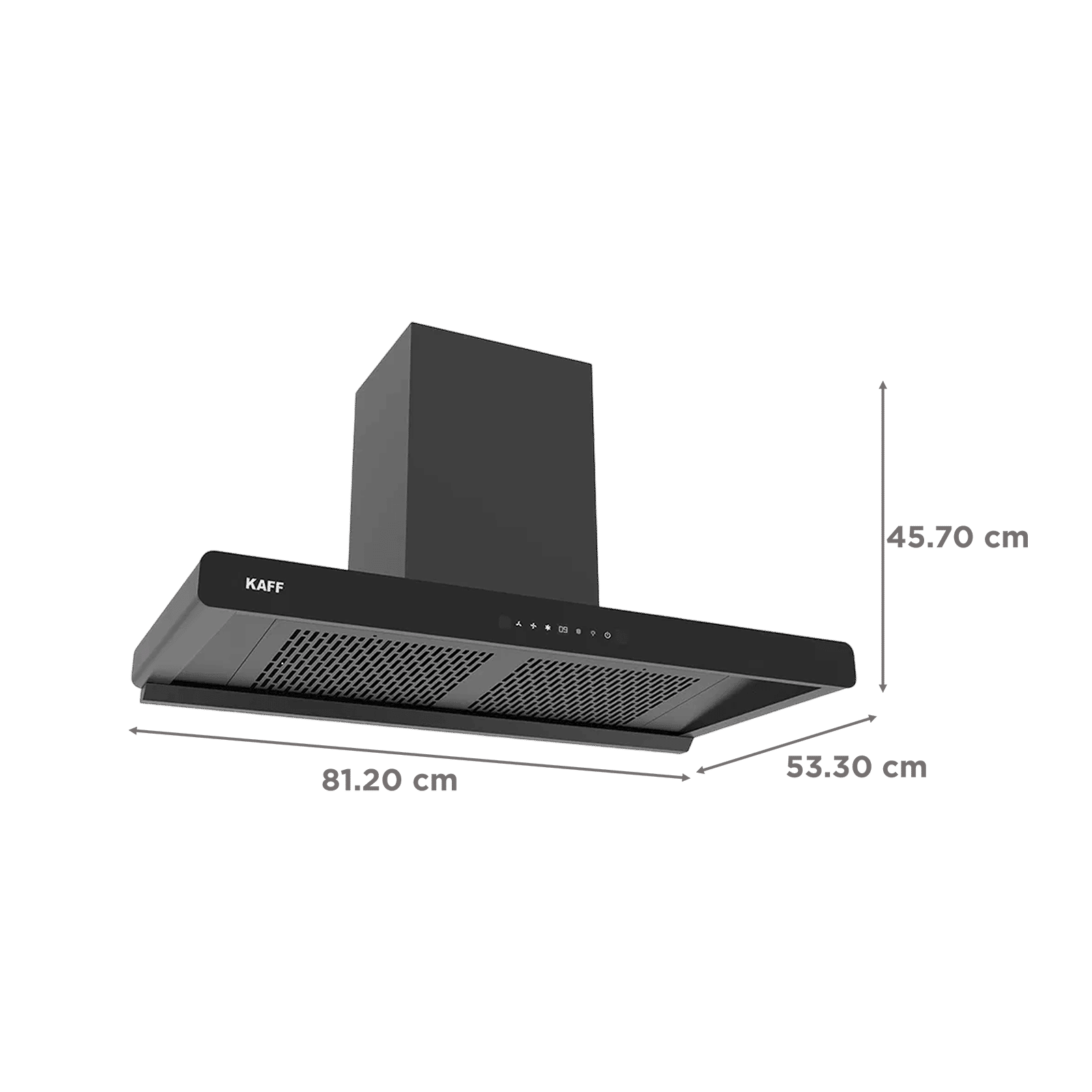 KAFF BRANDO 90 DC 90cm 1480m3/hr Ducted Auto Clean Wall Mounted Chimney with Motion Sensor Control (Black) KAFF BRANDO 90 DC 90cm 1480m3/hr Ducted Auto Clean Wall Mounted Chimney with Motion Sensor Control (Black)_2