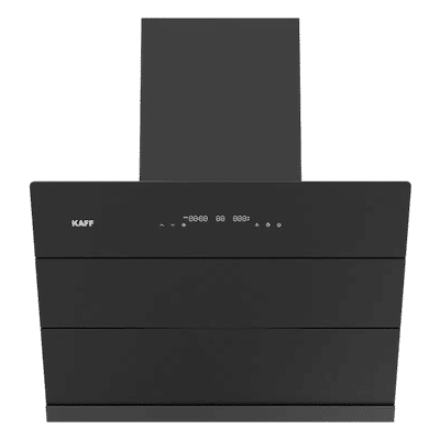 KAFF ALBURY SUPER 75cm 1480m3/hr Ducted Auto Clean Wall Mounted Chimney with Automatic Glass Opening Panel (Black)