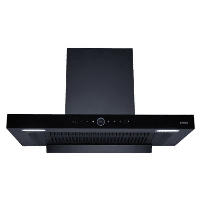 elica SPT MAX PRO PLUS FL 900 BLDC HAC LTW MS NERO FULL GRILL 90cm 1600m3/hr Ducted Wall Mounted Chimney with Motion Sensor Control (Black)