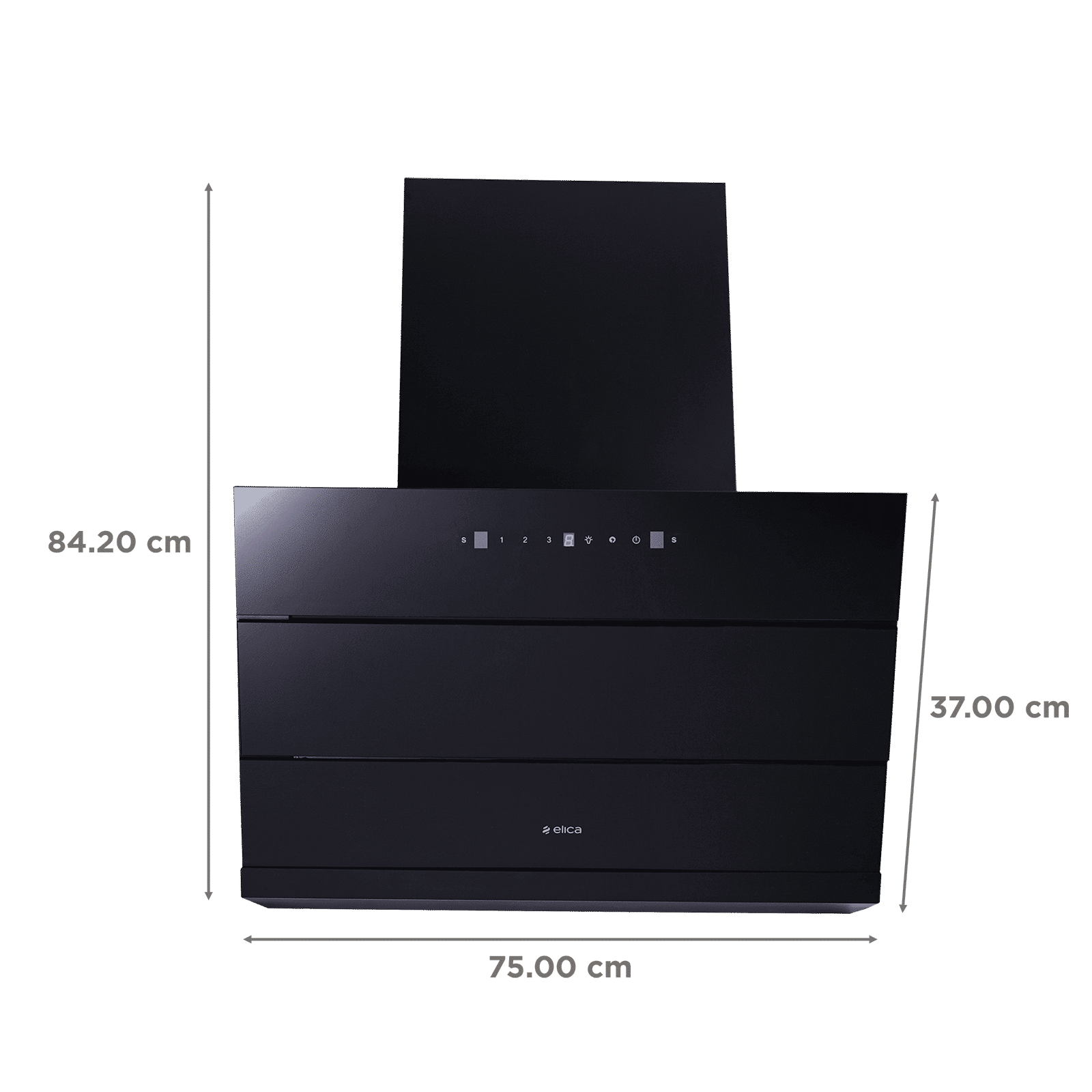 elica EFL 3V 751 HAC LTW MS NERO 75cm 1325m3/hr Ductless Cabinet/Hob Mounted Chimney with Motion Sensor Control (Black) elica EFL 3V 751 HAC LTW MS NERO 75cm 1325m3/hr Ductless Cabinet/Hob Mounted Chimney with Motion Sensor Control (Black)_2