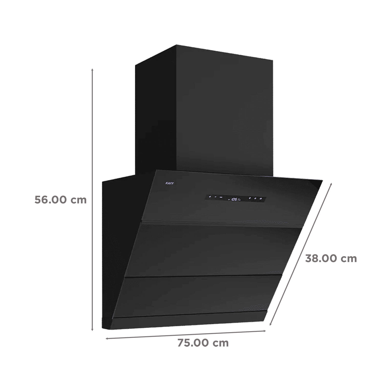 KAFF LYNN 75cm 1600m3/hr Ducted Auto Clean Wall Mounted Chimney with Gesture Motion (Black) KAFF LYNN 75cm 1600m3/hr Ducted Auto Clean Wall Mounted Chimney with Gesture Motion (Black)_2