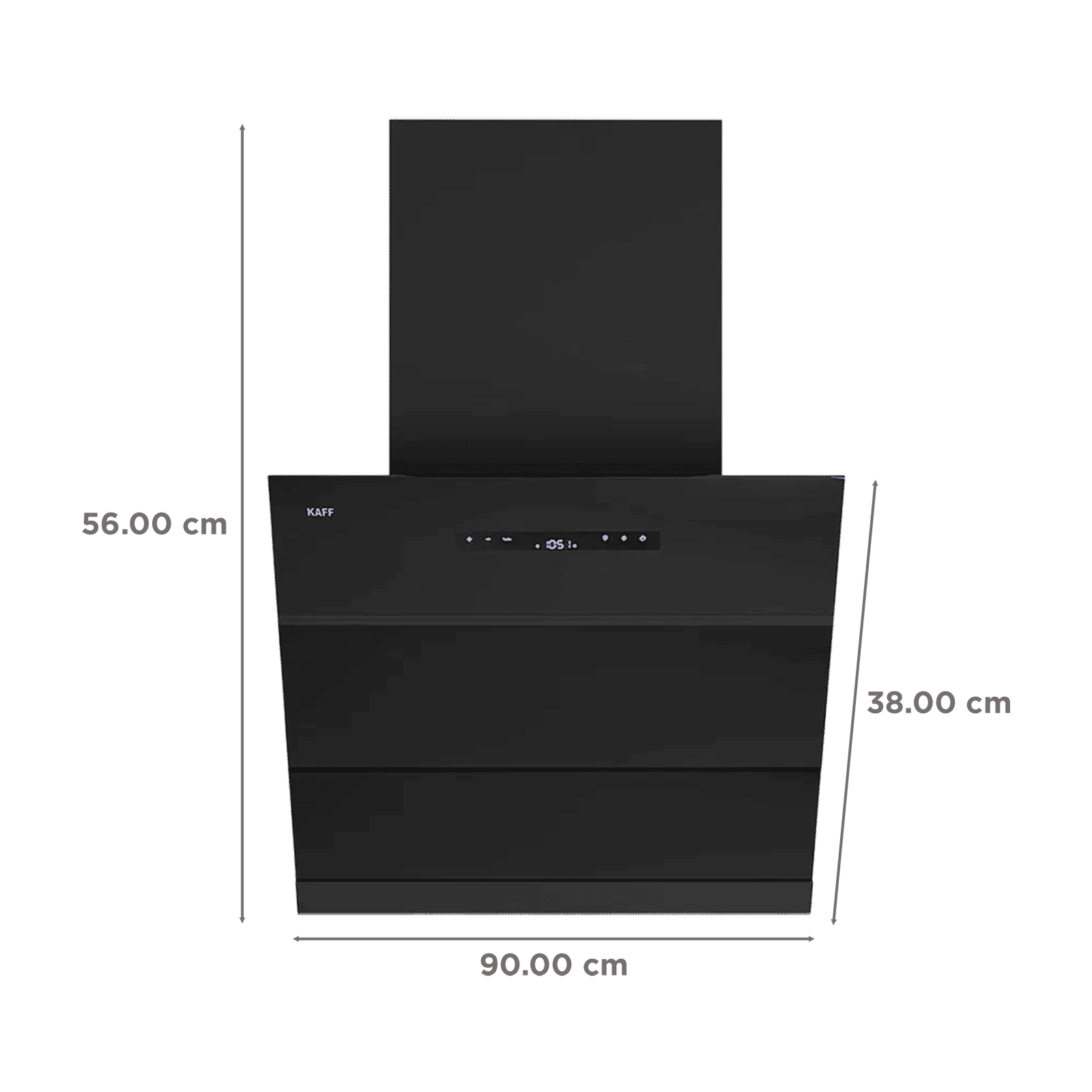 KAFF LYNN 90cm 1600m3/hr Ducted Auto Clean Wall Mounted Chimney with Gesture Motion (Black) KAFF LYNN 90cm 1600m3/hr Ducted Auto Clean Wall Mounted Chimney with Gesture Motion (Black)_2