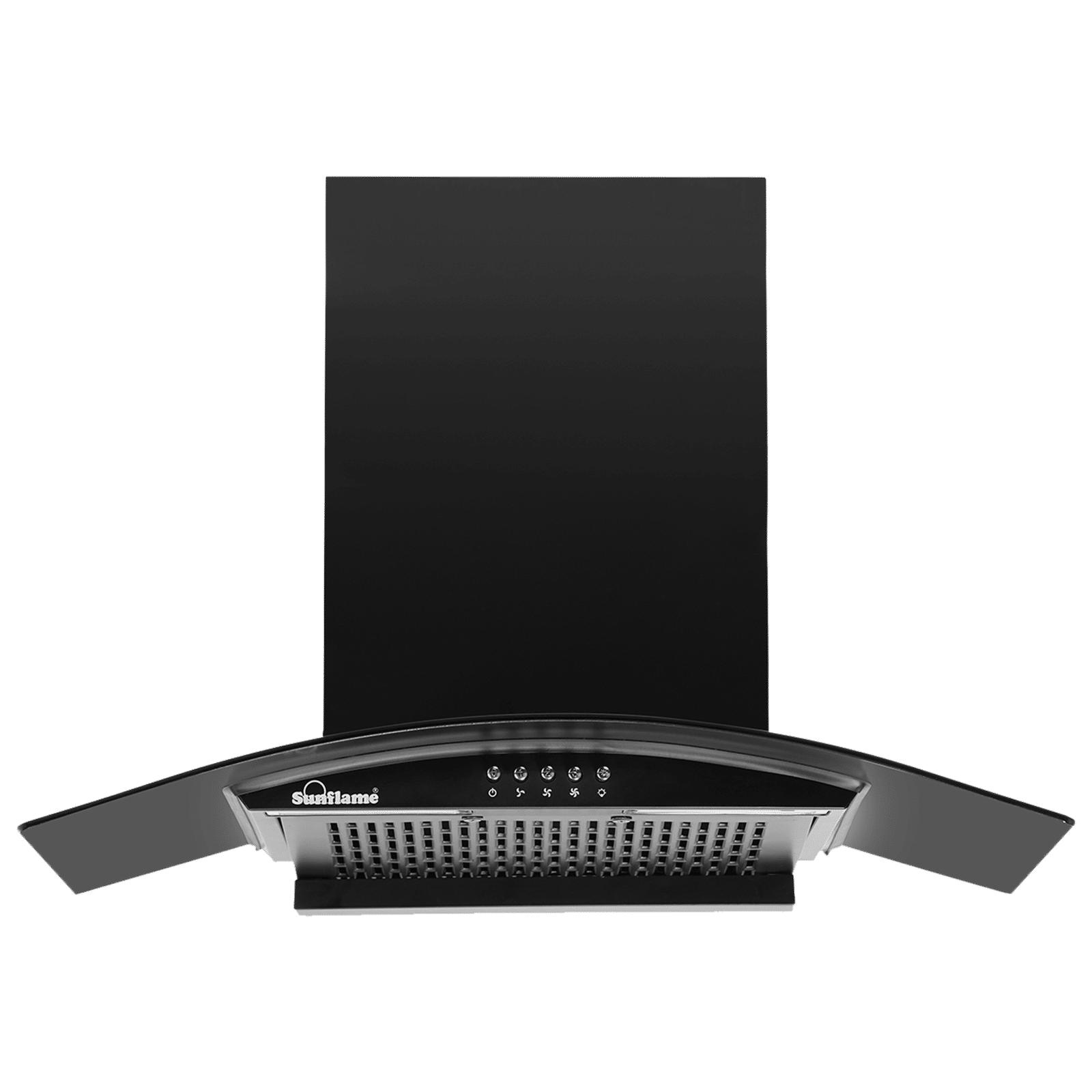 Sunflame Naples 60cm 1100m3/hr Ducted Wall Mounted Chimney with 3-Speed Exhaust Fan (Black) Sunflame Naples 60cm 1100m3/hr Ducted Wall Mounted Chimney with 3-Speed Exhaust Fan (Black)_1