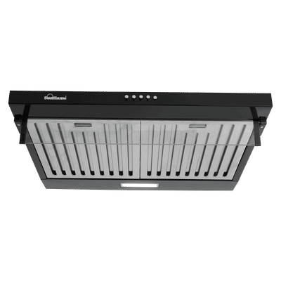 Sunflame CH AVEO DX 60 BK BF 60cm 700m3/hr Ducted Wall Mounted Chimney with Three Speed Control (Black)