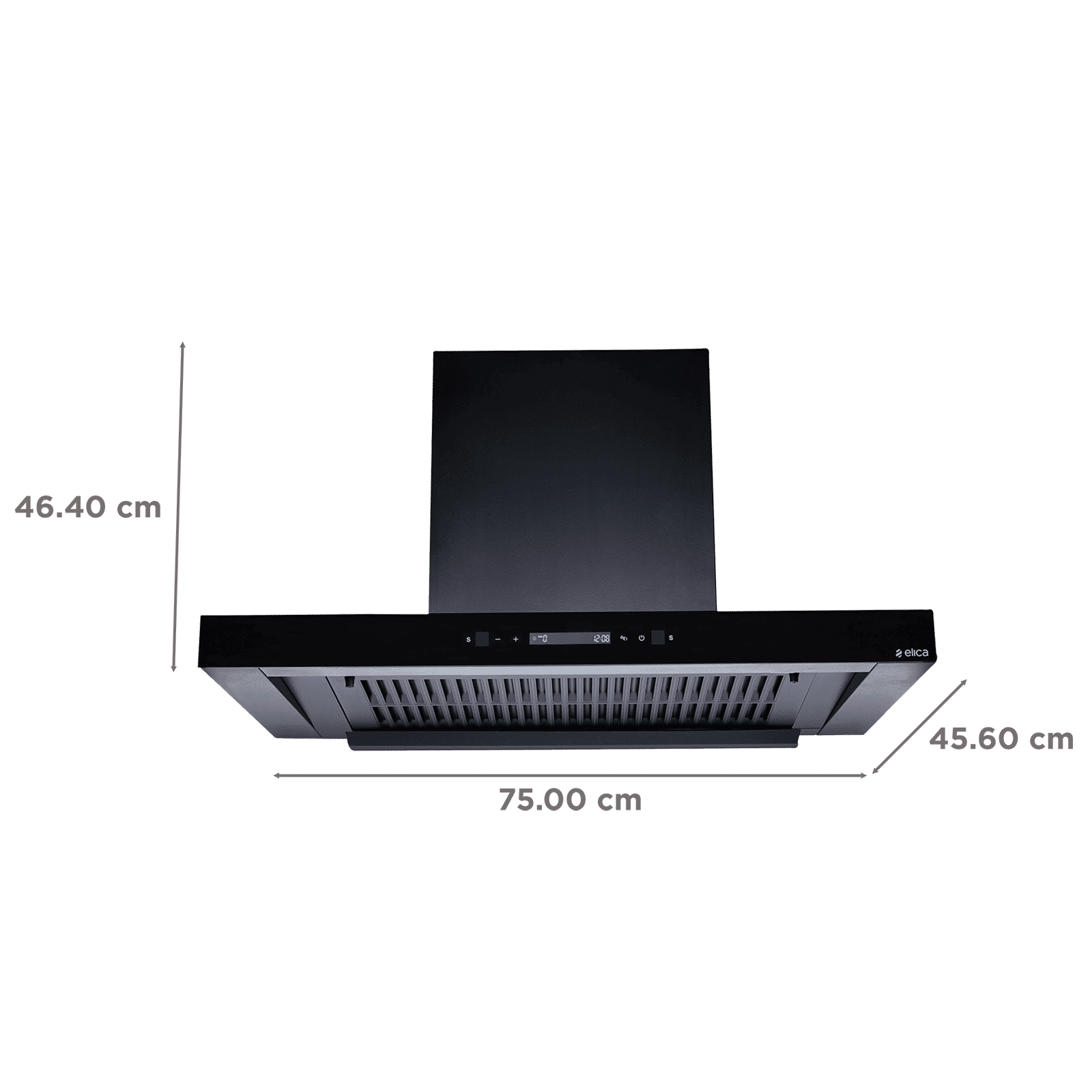 elica FL T75 BLDC HAC LTW MS NERO 75cm 1500m3/hr Ducted Auto Clean Wall Mounted Chimney with Motion Sensor (Black)_2