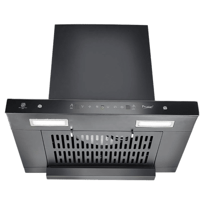 Prestige Edge 600 60cm 2038.81m3/hr Ducted Auto Clean Wall Mounted Chimney with Revolutionary Motion Sensor (Black)