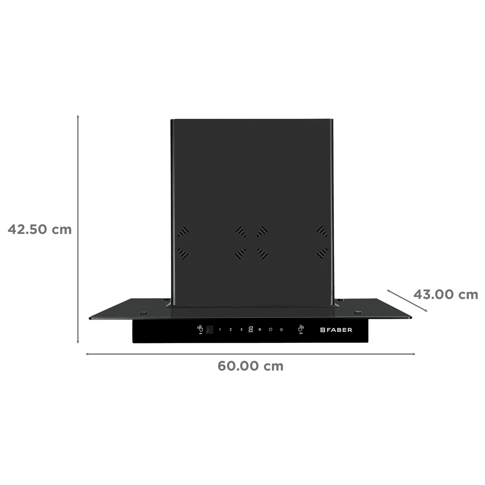 FABER HOOD COSMOS 3D HC SC BK BF 60cm 1400m3/hr Ducted Auto Clean Wall Mounted Chimney with Odour Sensor (Black) FABER HOOD COSMOS 3D HC SC BK BF 60cm 1400m3/hr Ducted Auto Clean Wall Mounted Chimney with Odour Sensor (Black)_2