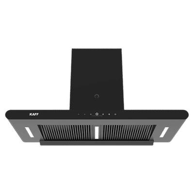 KAFF CANARY DC 90cm 1480m3/hr Ducted Auto Clean Wall Mounted Chimney with Gesture Motion Control (Matte Black)
