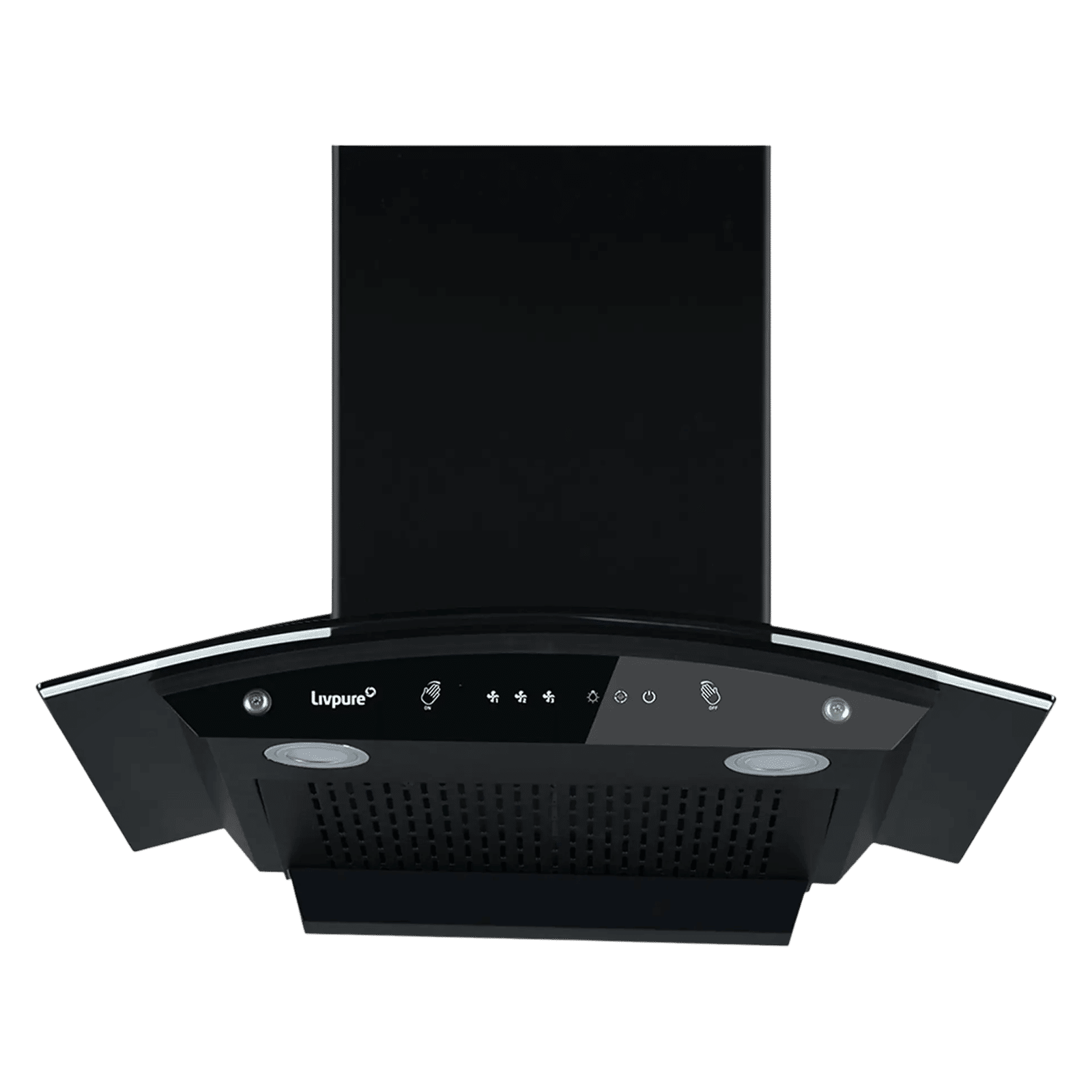 Livpure Swirl 60cm 1400m3/hr Ducted Auto Clean Wall Mounted Chimney with Motion Sensor Controls (Black)_1