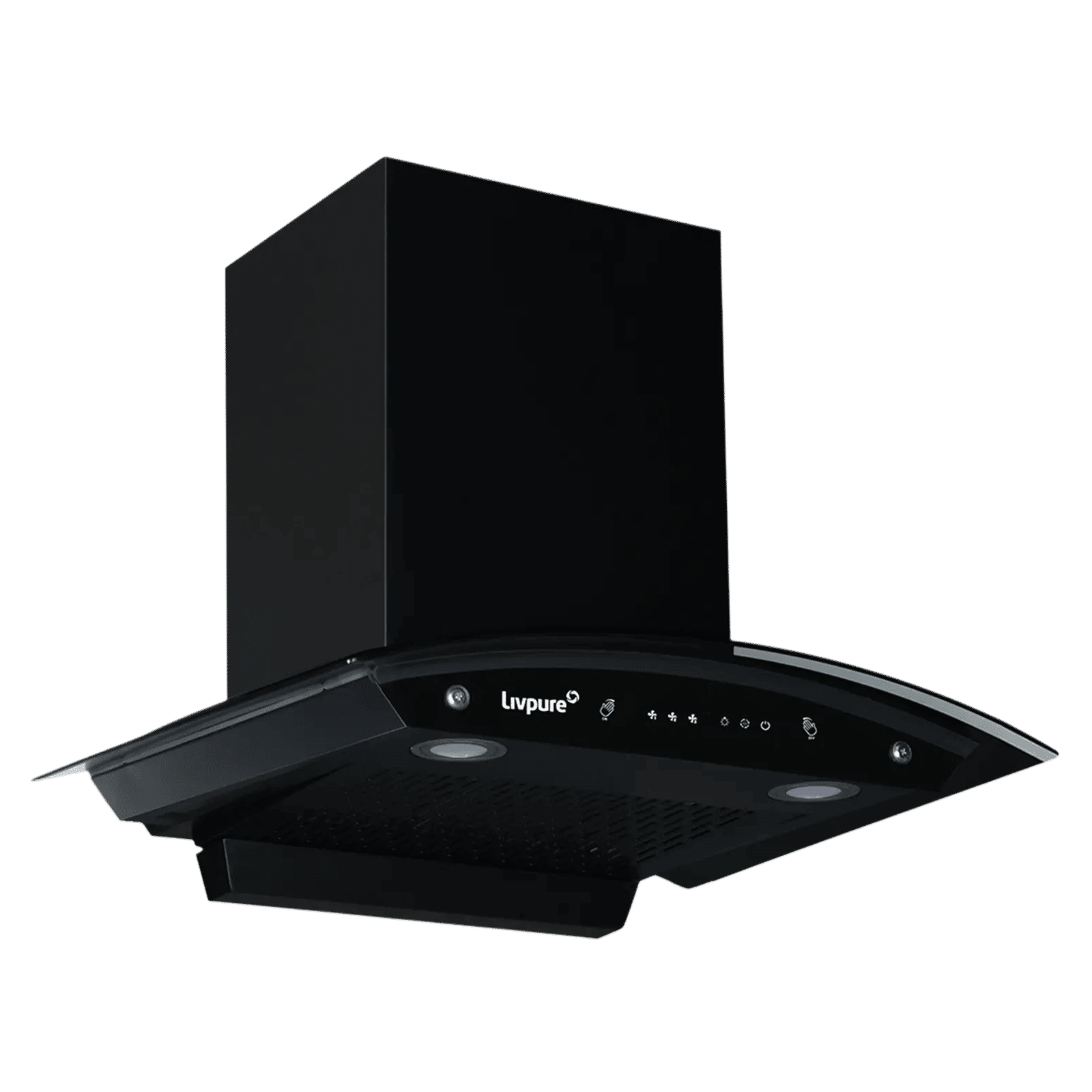 Livpure Swirl 60cm 1400m3/hr Ducted Auto Clean Wall Mounted Chimney with Motion Sensor Controls (Black)_3