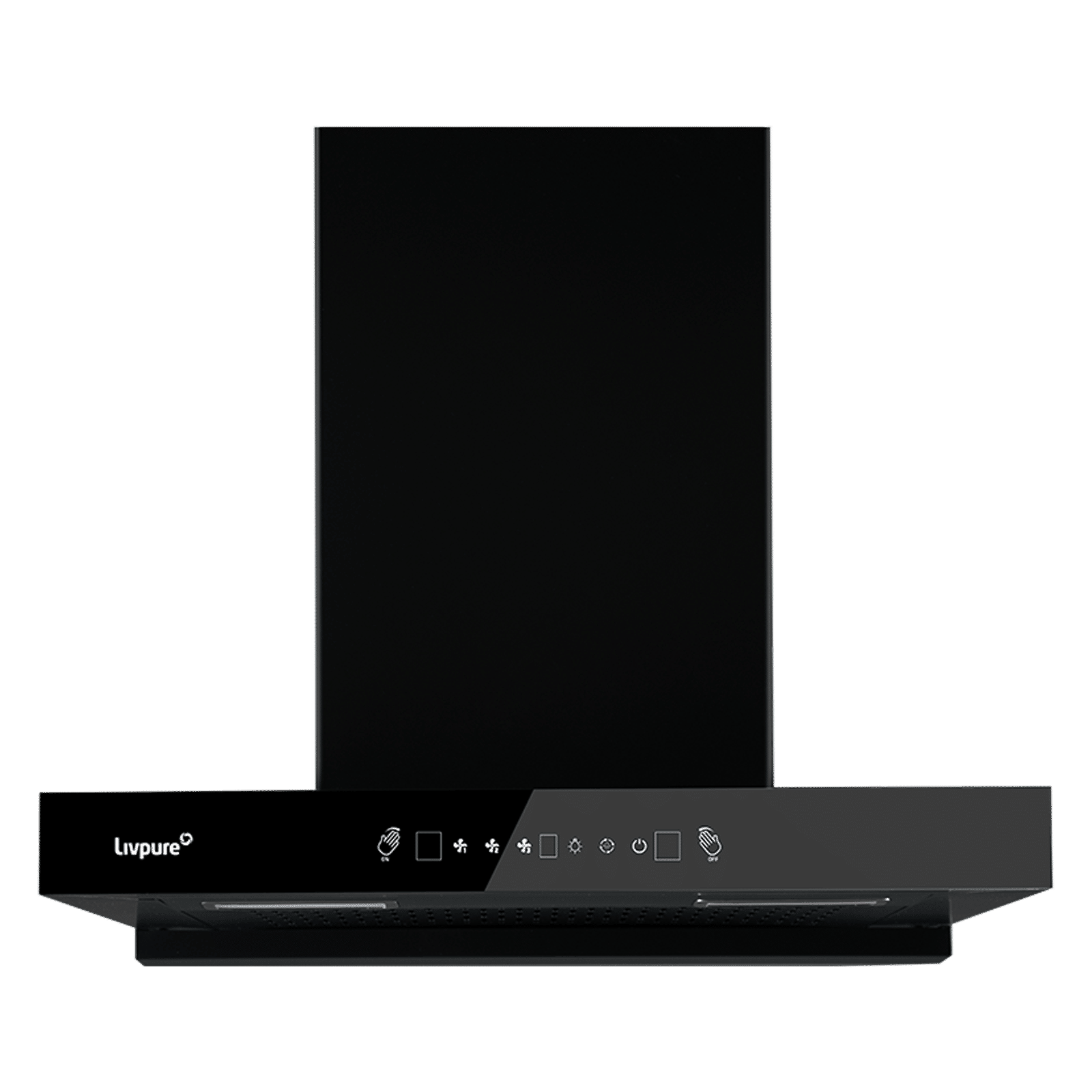 Livepure Ether 60cm 1350m3/hr Ducted Auto Clean Wall Mounted Chimney with Motion Sensor Controls (Black) Livepure Ether 60cm 1350m3/hr Ducted Auto Clean Wall Mounted Chimney with Motion Sensor Controls (Black)_1