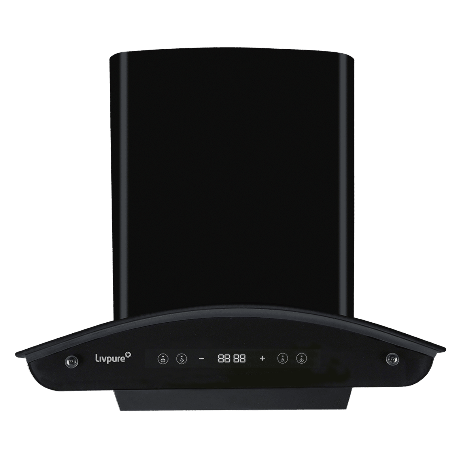 Livepure Invictor Plus 60cm 1450m3/hr Ducted Auto Clean Wall Mounted Chimney with Smart Touch & Gesture Control Panel (Black)_1