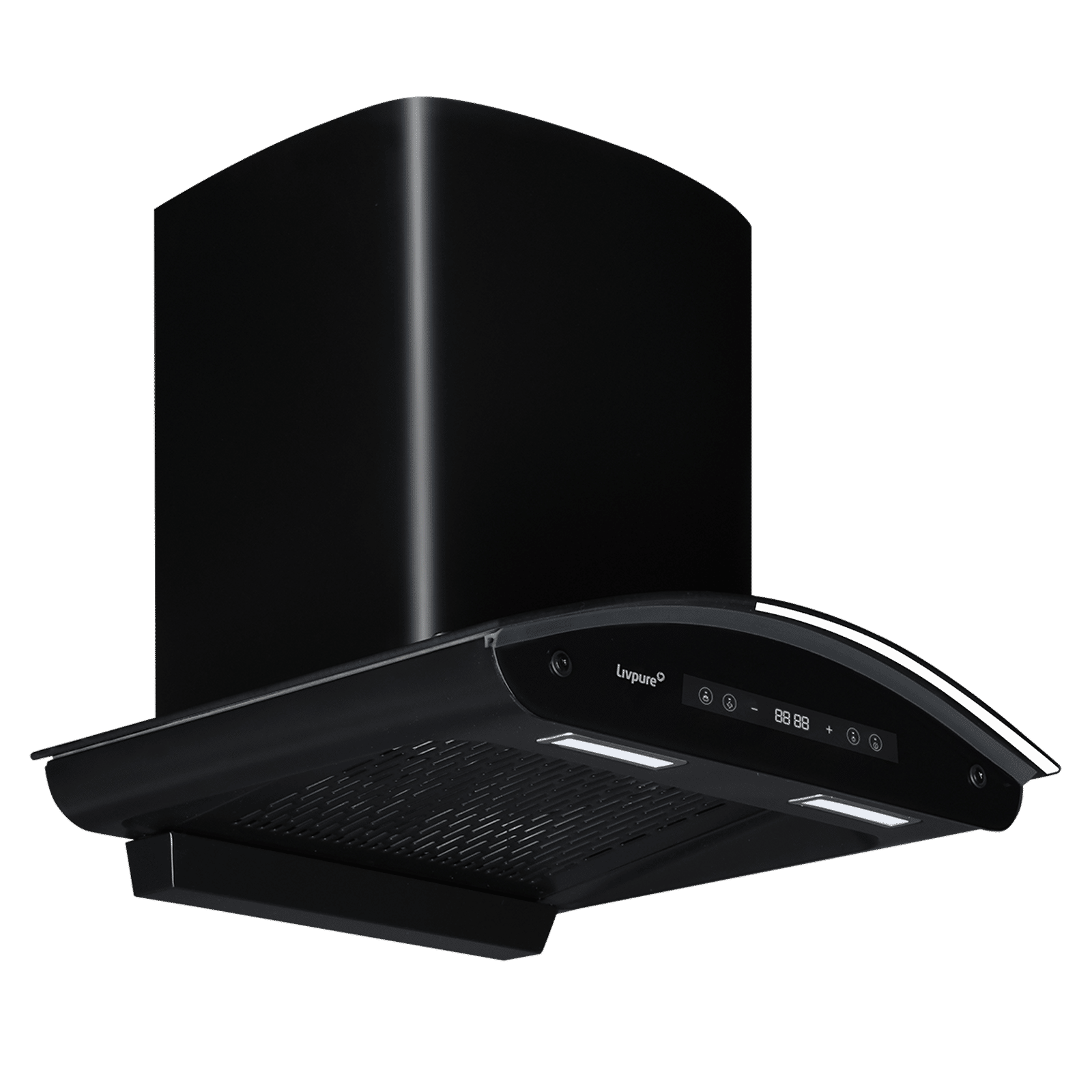 Livepure Invictor Plus 60cm 1450m3/hr Ducted Auto Clean Wall Mounted Chimney with Smart Touch & Gesture Control Panel (Black)_5