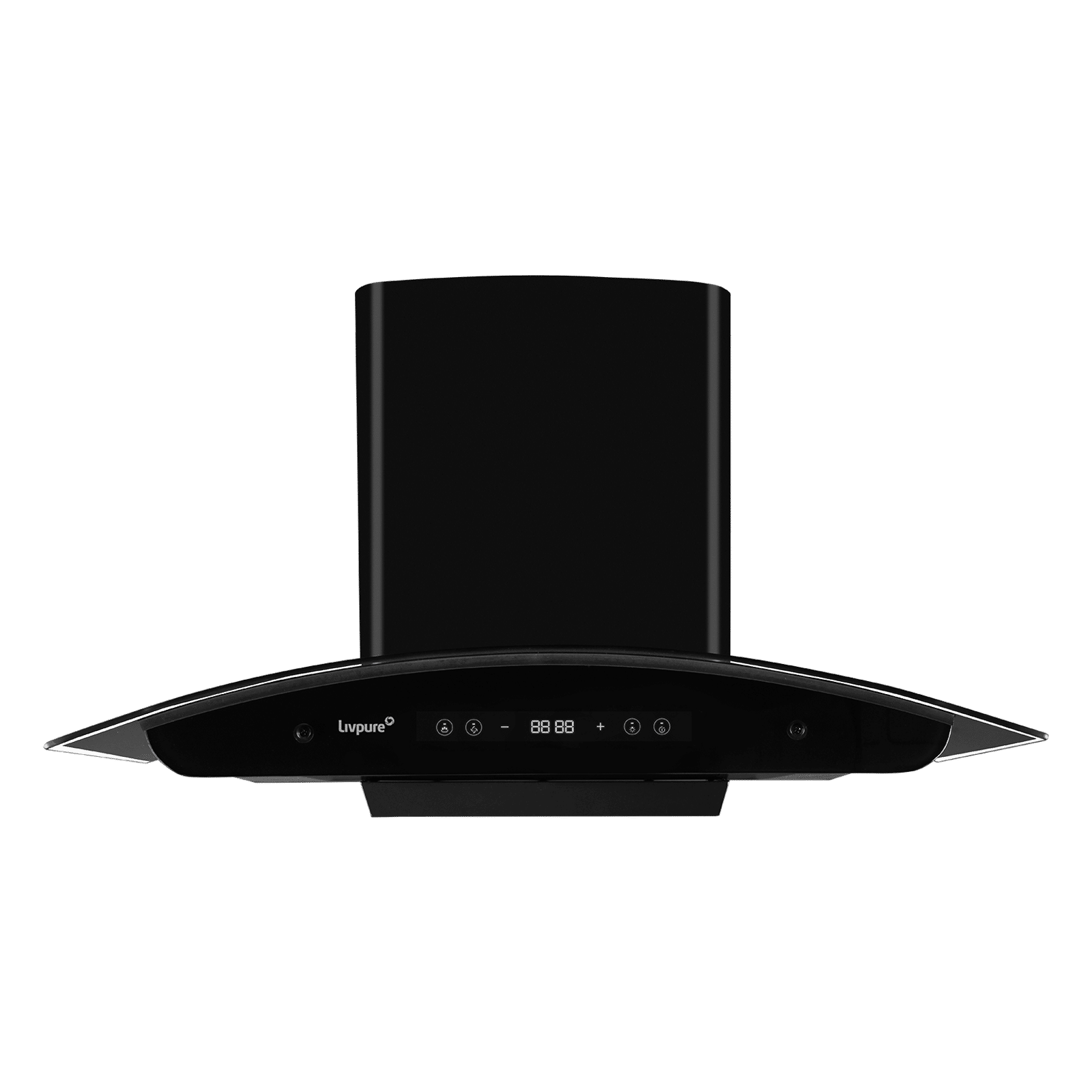 Livepure Invictor Plus 90cm 1450m3/hr Ducted Auto Clean Wall Mounted Chimney with Smart Touch & Gesture Control Panel (Black)_1