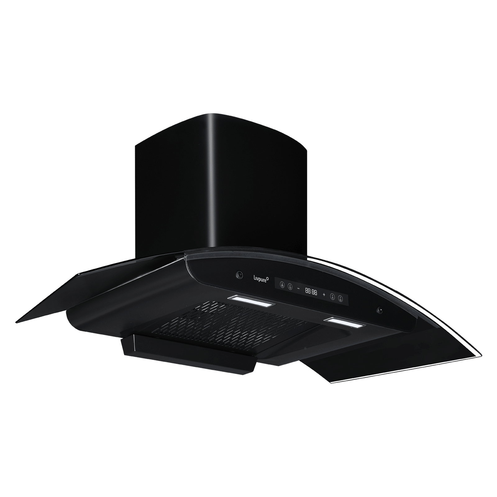 Livepure Invictor Plus 90cm 1450m3/hr Ducted Auto Clean Wall Mounted Chimney with Smart Touch & Gesture Control Panel (Black)_4