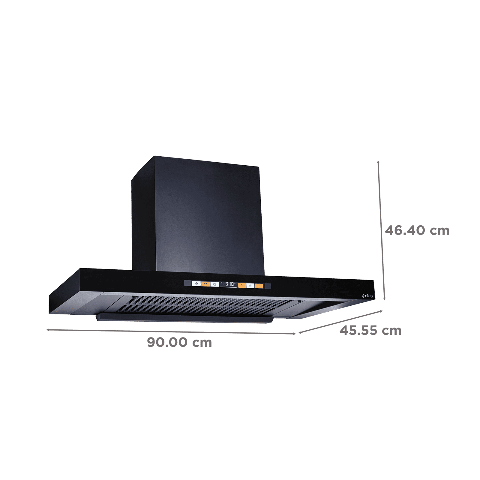 elica T90 MAX HS ORG FL HAC LTW MS NERO 90cm 1600m3/hr Ducted Auto Clean Wall Mounted Chimney with Motion Sensor (Black)_2