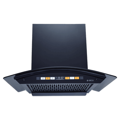 elica WD SMART BLDC FL 600 HAC LTW MS NERO 60cm 1600m3/hr Ducted Auto Clean Wall Mounted Chimney with Motion Sensor (Black)