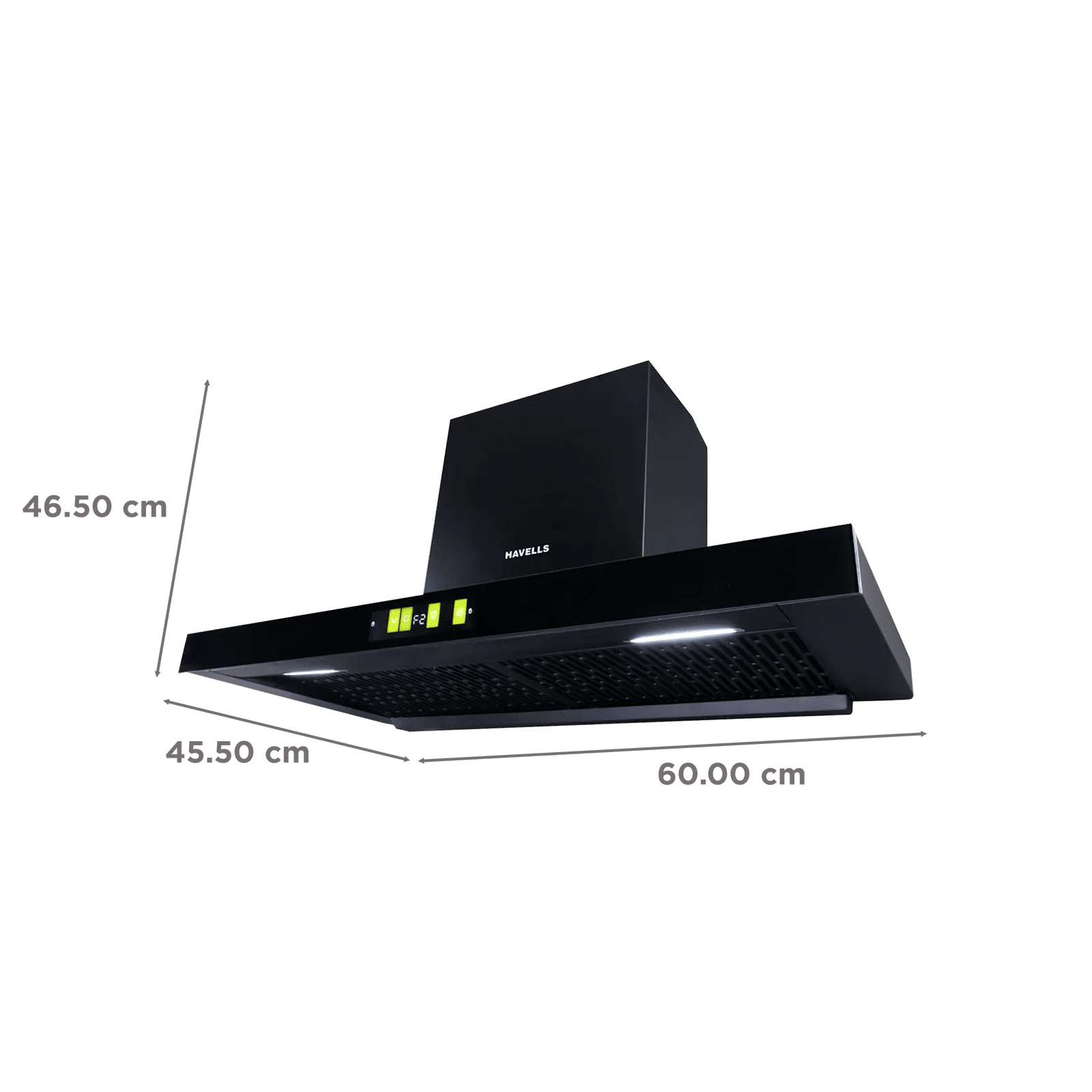 Havells Proxima 60 cm 1600m3/hr Ducted Auto Clean Wall Mounted Chimney With Hand Wave Controls (Black)_2