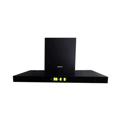 HAVELLS Proxima 90cm 1700m3/hr Ducted Auto Clean Wall Mounted Chimney with Gesture Control (Black)