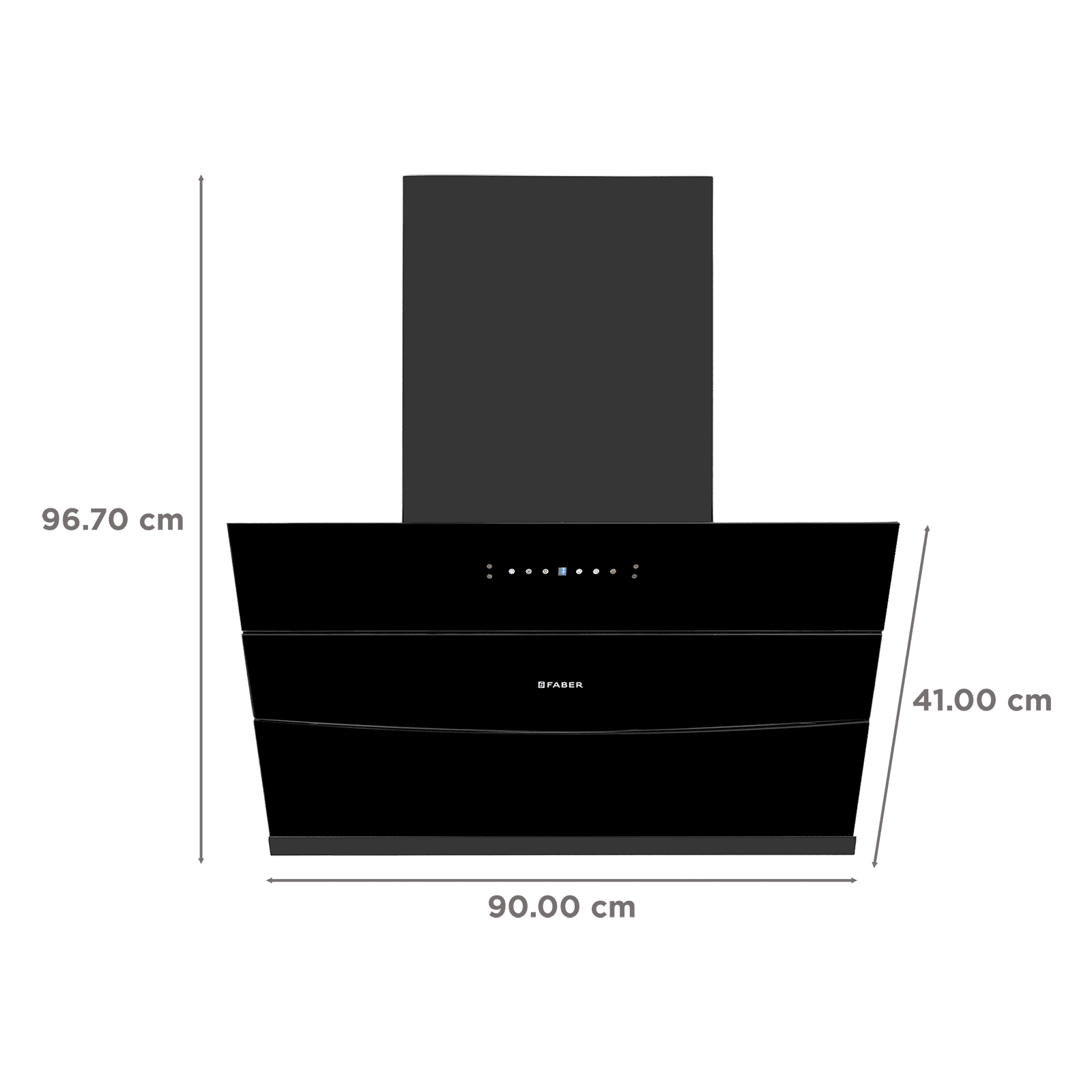 FABER HOOD BOLT TURBO FL SW SC BLDC BK IN 90cm 1800m3/hr Ducted Auto clean Wall Mounted Chimney with Touch & Gesture Control (Black) FABER HOOD BOLT TURBO FL SW SC BLDC BK IN 90cm 1800m3/hr Ducted Auto clean Wall Mounted Chimney with Touch & Gesture Control (Black)_3