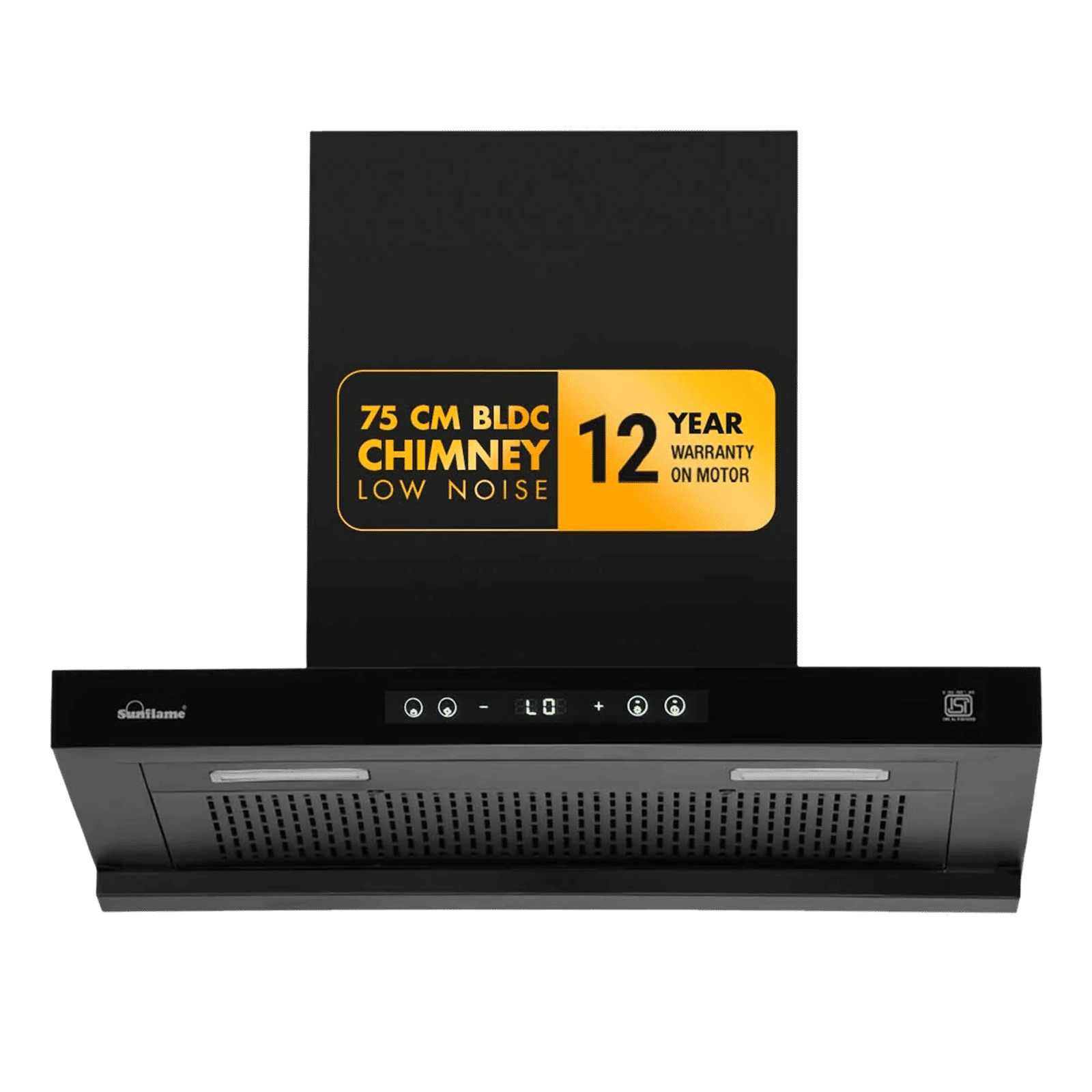 Sunflame SF-AS75 75cm 1400m3/hr Ducted Auto Clean Wall Mounted Chimney with Motion Senor Control (Black) Sunflame SF-AS75 75cm 1400m3/hr Ducted Auto Clean Wall Mounted Chimney with Motion Senor Control (Black)_1